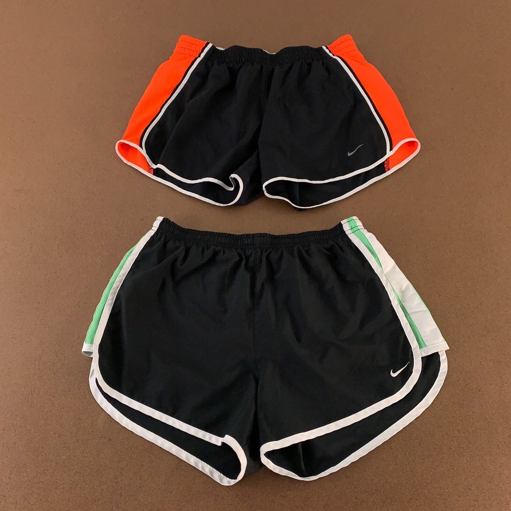 Nike Dri Fit Women's size Small Black Drawstring Lined Athletic Shorts 2 Pieces